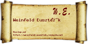 Weinfeld Euszták névjegykártya